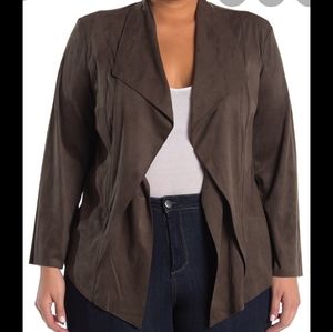 Catherine Malandrino Faux Suede Cascade Jacket